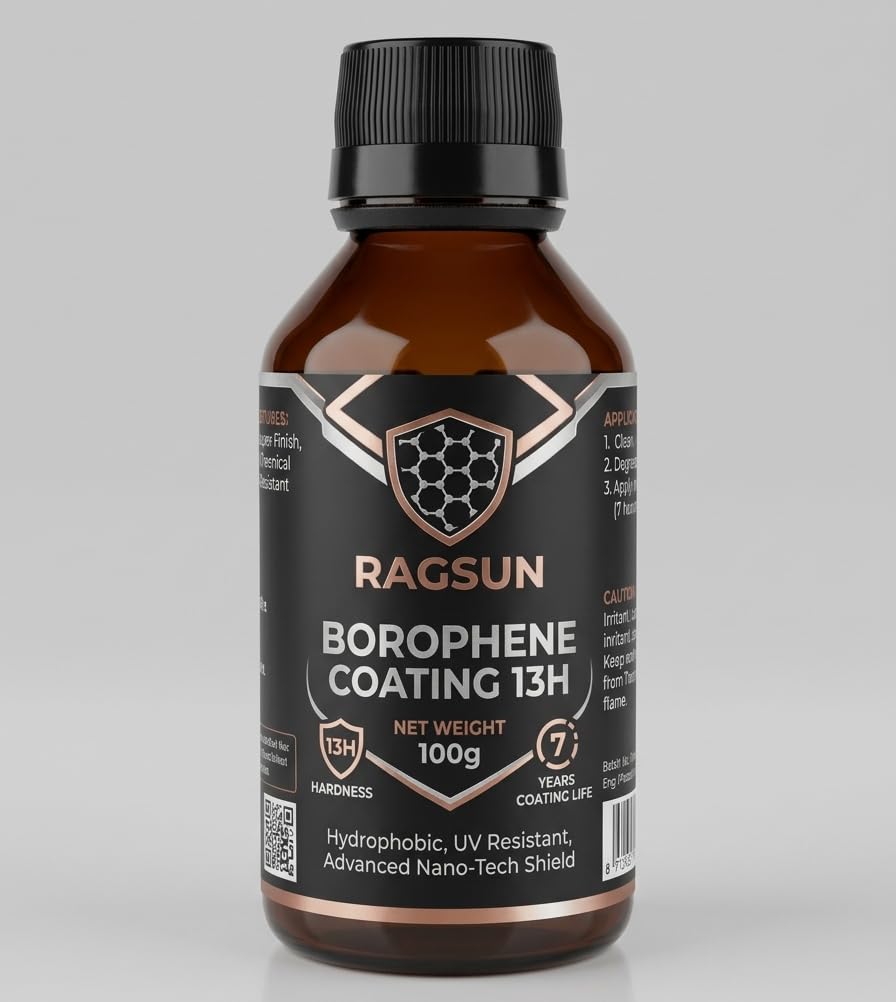 RagSun Borophene Coating 13H, Hydrophobic UV Resistant Nano-Tech Shield, 7 Years Coating Life, 100g