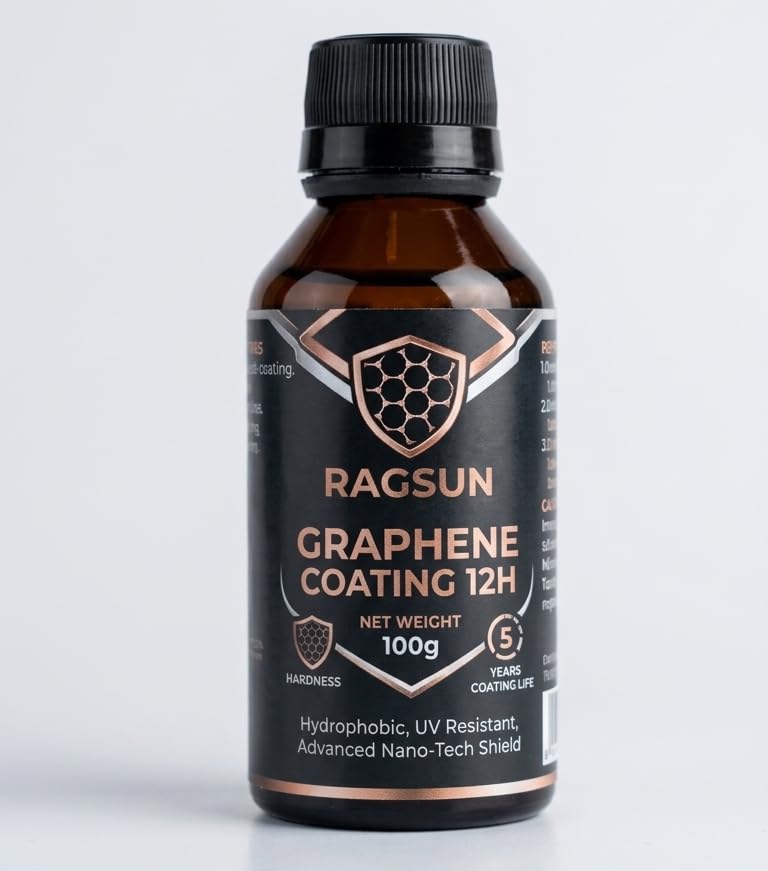 RagSun Graphene Coating 12H, Hydrophobic, UV Resistant, Advanced Nano-Tech Shield, 100g